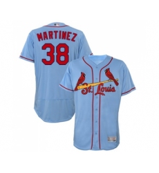 Men's St. Louis Cardinals #38 Jose Martinez Light Blue Alternate Flex Base Authentic Collection Baseball Jersey