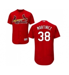 Men's St. Louis Cardinals #38 Jose Martinez Red Alternate Flex Base Authentic Collection Baseball Jersey