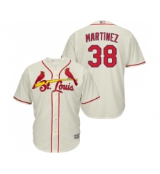 Men's St. Louis Cardinals #38 Jose Martinez Replica Cream Alternate Cool Base Baseball Jersey