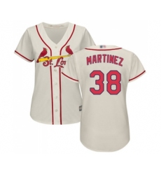 Women's St. Louis Cardinals #38 Jose Martinez Replica Cream Alternate Cool Base Baseball Jersey
