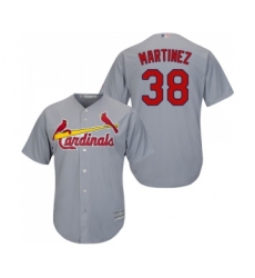 Youth St. Louis Cardinals #38 Jose Martinez Replica Grey Road Cool Base Baseball Jersey