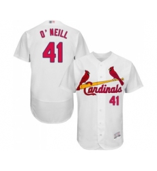 Men's St. Louis Cardinals #41 Tyler O Neill White Home Flex Base Authentic Collection Baseball Jersey