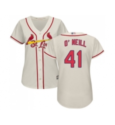 Women's St. Louis Cardinals #41 Tyler O Neill Replica Cream Alternate Cool Base Baseball Jersey