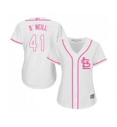Women's St. Louis Cardinals #41 Tyler O Neill Replica White Fashion Cool Base Baseball Jersey