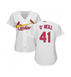 Women's St. Louis Cardinals #41 Tyler O Neill Replica White Home Cool Base Baseball Jersey