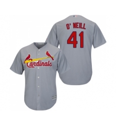 Youth St. Louis Cardinals #41 Tyler O Neill Replica Grey Road Cool Base Baseball Jersey