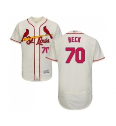 Men's St. Louis Cardinals #70 Chris Beck Cream Alternate Flex Base Authentic Collection Baseball Jersey