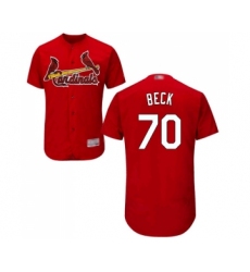 Men's St. Louis Cardinals #70 Chris Beck Red Alternate Flex Base Authentic Collection Baseball Jersey