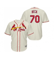 Youth St. Louis Cardinals #70 Chris Beck Replica Cream Alternate Cool Base Baseball Jersey