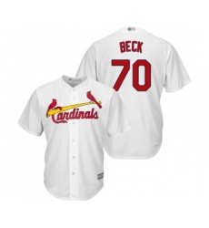 Youth St. Louis Cardinals #70 Chris Beck Replica White Home Cool Base Baseball Jersey