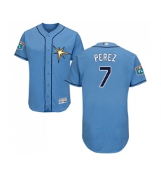 Men's Tampa Bay Rays #7 Michael Perez Columbia Alternate Flex Base Authentic Collection Baseball Jersey