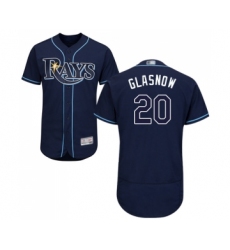 Men's Tampa Bay Rays #20 Tyler Glasnow Navy Blue Alternate Flex Base Authentic Collection Baseball Jersey