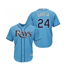 Men's Tampa Bay Rays #24 Avisail Garcia Replica Light Blue Alternate 2 Cool Base Baseball Jersey