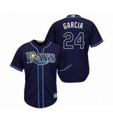 Men's Tampa Bay Rays #24 Avisail Garcia Replica Navy Blue Alternate Cool Base Baseball Jersey