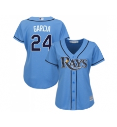 Women's Tampa Bay Rays #24 Avisail Garcia Replica Light Blue Alternate 2 Cool Base Baseball Jersey