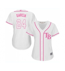 Women's Tampa Bay Rays #24 Avisail Garcia Replica White Fashion Cool Base Baseball Jersey