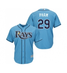 Men's Tampa Bay Rays #29 Tommy Pham Replica Light Blue Alternate 2 Cool Base Baseball Jersey