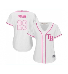 Women's Tampa Bay Rays #29 Tommy Pham Replica White Fashion Cool Base Baseball Jersey