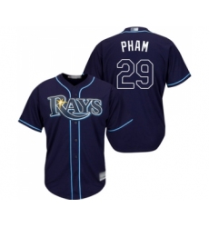Youth Tampa Bay Rays #29 Tommy Pham Replica Navy Blue Alternate Cool Base Baseball Jersey