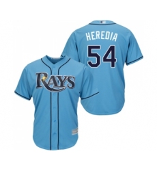 Men's Tampa Bay Rays #54 Guillermo Heredia Replica Light Blue Alternate 2 Cool Base Baseball Jersey