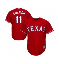 Youth Texas Rangers #11 Ronald Guzman Replica Red Alternate Cool Base Baseball Jersey