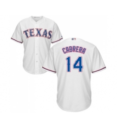 Men's Texas Rangers #14 Asdrubal Cabrera Replica White Home Cool Base Baseball Jersey
