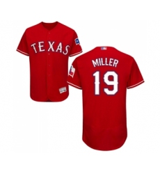 Men's Texas Rangers #19 Shelby Miller Red Alternate Flex Base Authentic Collection Baseball Jersey