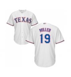Men's Texas Rangers #19 Shelby Miller Replica White Home Cool Base Baseball Jersey