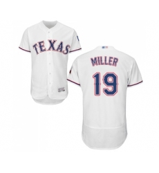 Men's Texas Rangers #19 Shelby Miller White Home Flex Base Authentic Collection Baseball Jersey