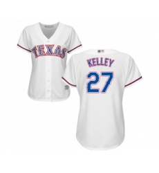 Women's Texas Rangers #27 Shawn Kelley Replica White Home Cool Base Baseball Jersey