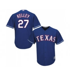 Youth Texas Rangers #27 Shawn Kelley Replica Royal Blue Alternate 2 Cool Base Baseball Jersey
