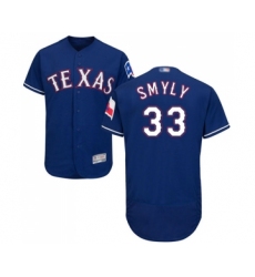 Men's Texas Rangers #33 Drew Smyly Royal Blue Alternate Flex Base Authentic Collection Baseball Jersey
