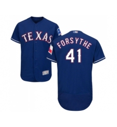 Men's Texas Rangers #41 Logan Forsythe Royal Blue Alternate Flex Base Authentic Collection Baseball Jersey