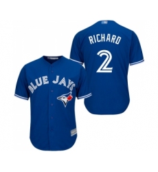 Men's Toronto Blue Jays #2 Clayton Richard Replica Blue Alternate Baseball Jersey