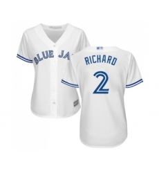Women's Toronto Blue Jays #2 Clayton Richard Replica White Home Baseball Jersey