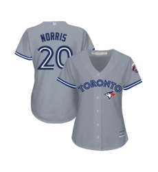 Women's Toronto Blue Jays #20 Bud Norris Replica Grey Road Baseball Jersey