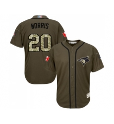 Youth Toronto Blue Jays #20 Bud Norris Authentic Green Salute to Service Baseball Jersey