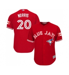 Youth Toronto Blue Jays #20 Bud Norris Replica Scarlet Alternate Baseball Jersey