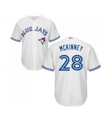 Men's Toronto Blue Jays #28 Billy McKinney Replica White Home Baseball Jersey