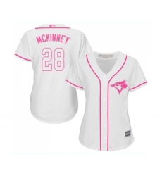 Women's Toronto Blue Jays #28 Billy McKinney Replica White Fashion Cool Base Baseball Jersey