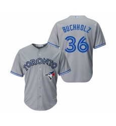 Men's Toronto Blue Jays #36 Clay Buchholz Scarlet Alternate Flex Base Authentic Collection Alternate Baseball Jersey