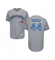 Men's Toronto Blue Jays #44 Rowdy Tellez Grey Road Flex Base Authentic Collection Baseball Jersey