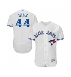 Men's Toronto Blue Jays #44 Rowdy Tellez White Home Flex Base Authentic Collection Baseball Jersey