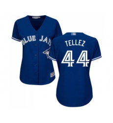 Women's Toronto Blue Jays #44 Rowdy Tellez Replica Blue Alternate Baseball Jersey