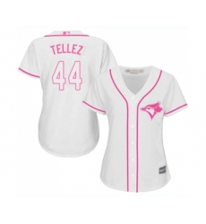 Women's Toronto Blue Jays #44 Rowdy Tellez Replica White Fashion Cool Base Baseball Jersey
