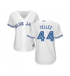Women's Toronto Blue Jays #44 Rowdy Tellez Replica White Home Baseball Jersey