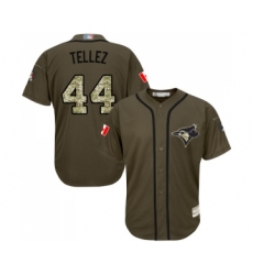 Youth Toronto Blue Jays #44 Rowdy Tellez Authentic Green Salute to Service Baseball Jersey