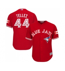 Youth Toronto Blue Jays #44 Rowdy Tellez Replica Scarlet Alternate Baseball Jersey