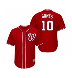Men's Washington Nationals #10 Yan Gomes Replica Red Alternate 1 Cool Base Baseball Jersey