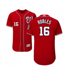 Men's Washington Nationals #16 Victor Robles Red Alternate Flex Base Authentic Collection Baseball Jersey
